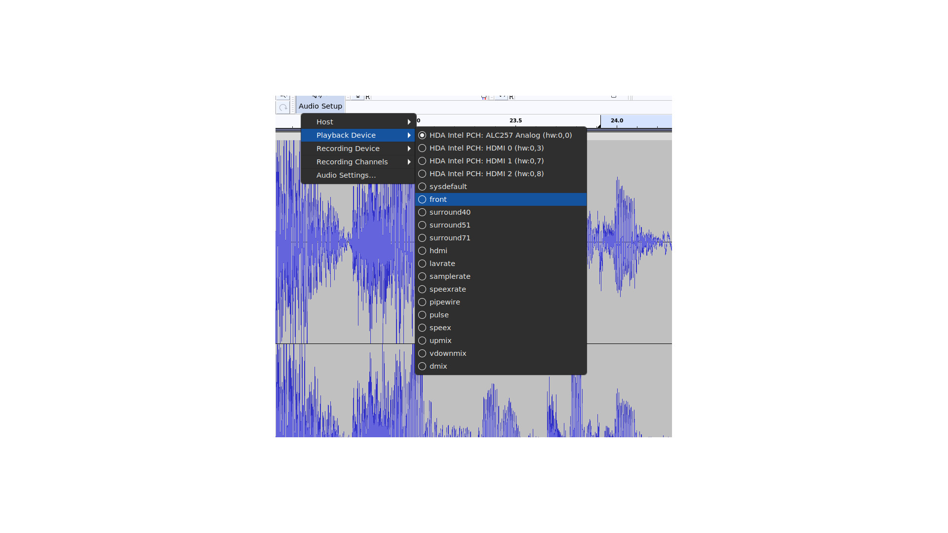 Audacity Audio Setup Linux