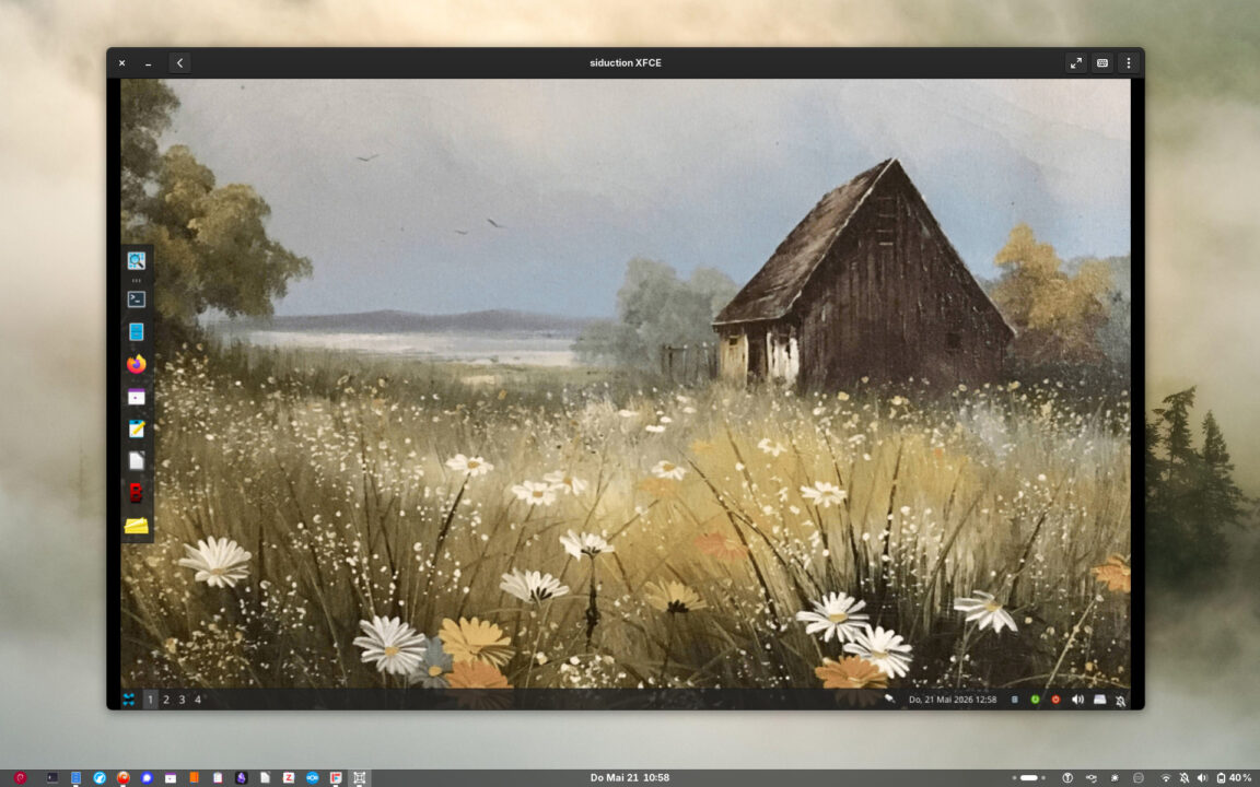 Gnome Boxes mit Siduction Linux mit XFCE, CC-BY-SA